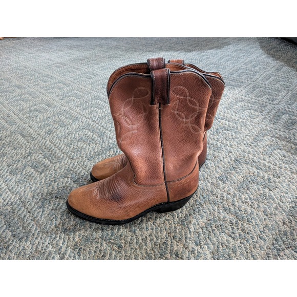 American West Other - American West Men Brown Leather Cowboy Boots Pointed Toe Western 69312 Size 8 EW